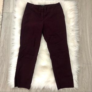 Mario Serrani dark purple ankle dress pants